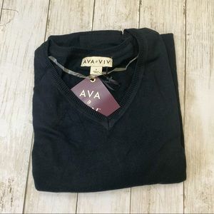 ❤️NWT AVA & VIV BLACK PLUS SIZE SWEATER